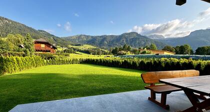 Chalet 'Almblick Mit Sauna' with Mountain View, Shared Pool and Wi-Fi