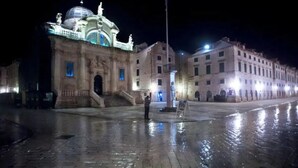 A historic building with a dome and a staircase leading to an entrance. - 1 Bed - Sleeps 2 - Centre of Old Town w Wifi (Dubrovnik)