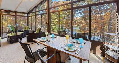 Log Cabin w/ Hot Tub & Waterfront Patio!