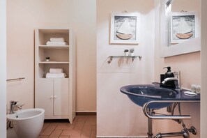 Dusche, Haartrockner, Bidet, Handtücher