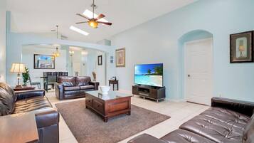 TV, DVD player, offices