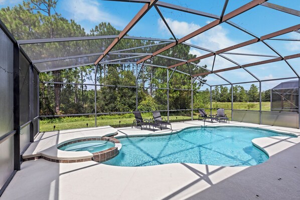 Outdoor pool, a heated pool