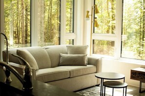 TV, fireplace, offices - Spa, Relaxation, Forest & River - Le Marmontin (sainte-christine-d'auvergne)