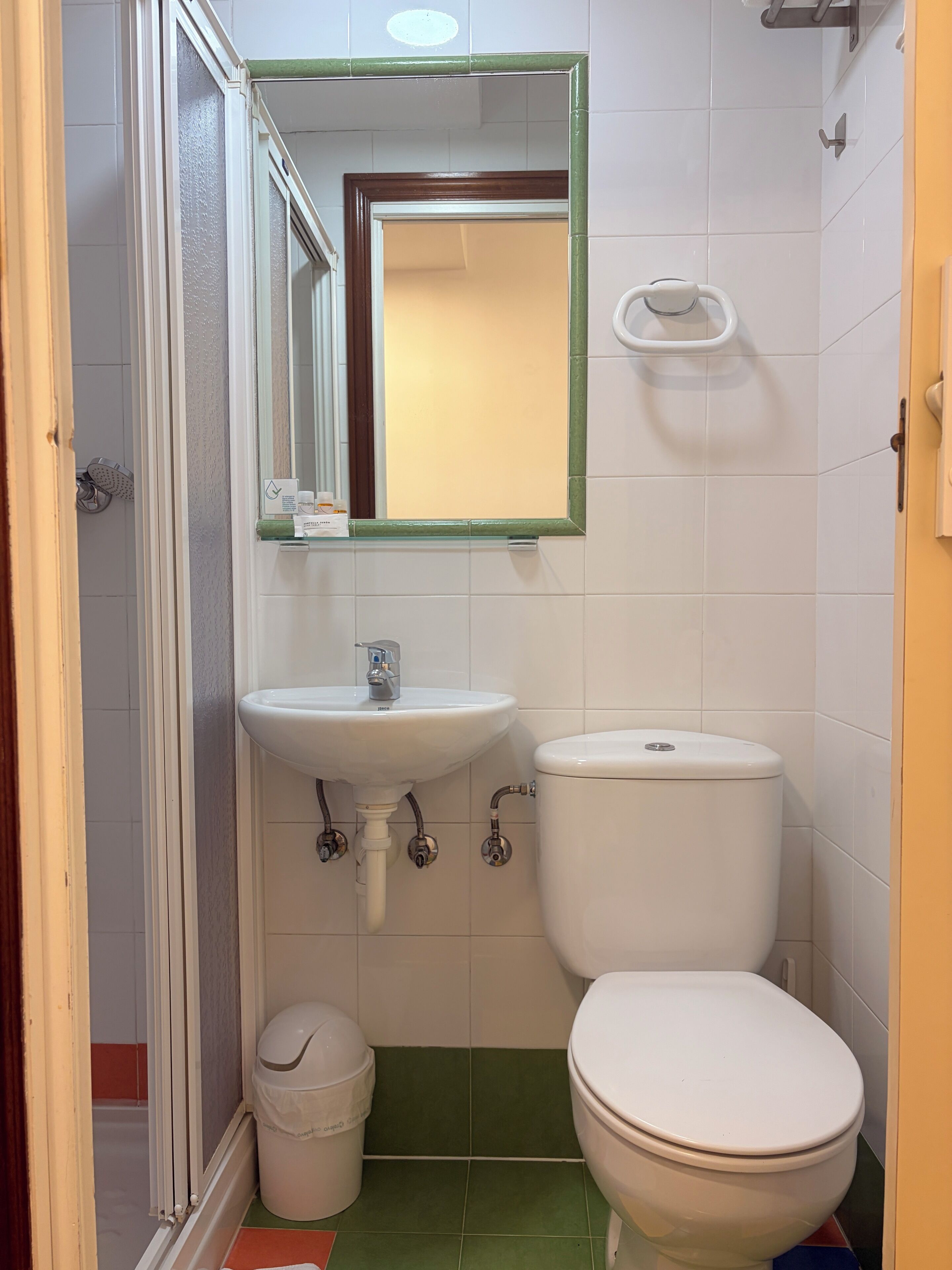 Habitación individual, no fumadores, baño privado | Baño | Ducha, secador de pelo, toallas y jabón