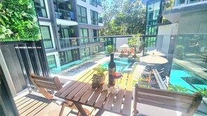 Lägenhet - 1 sovrum - tillgänglighetsanpassat - balkong | Boendeområde