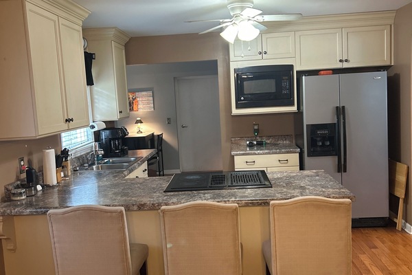 Microwave, oven, stovetop, dishwasher