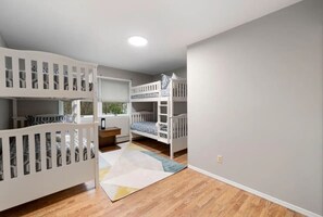 Desk, iron/ironing board, travel cot, free WiFi