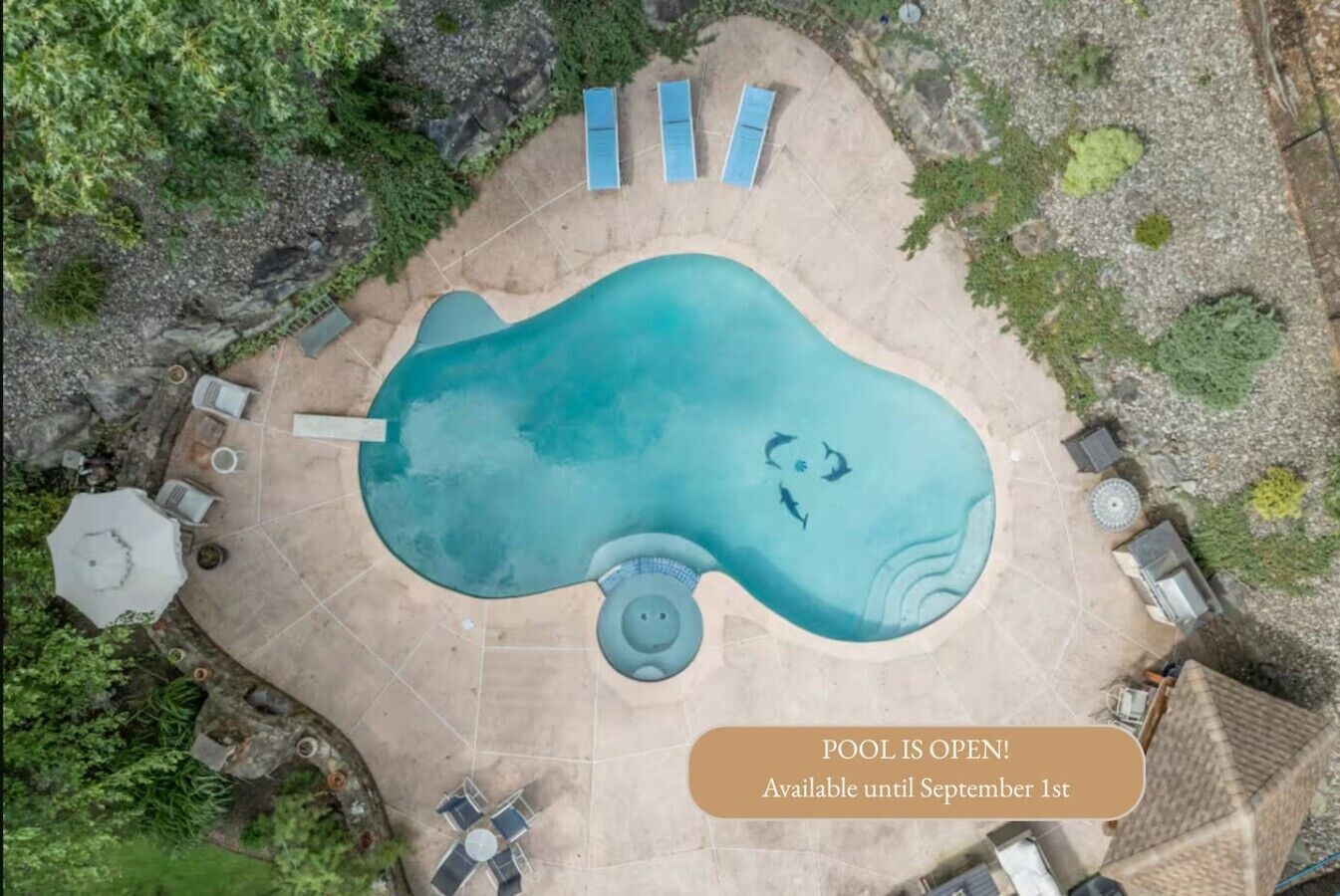 A heated pool