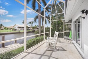 Terrace/patio - W Exposure Waterfront Home | Pool & Dock (Marco Island)