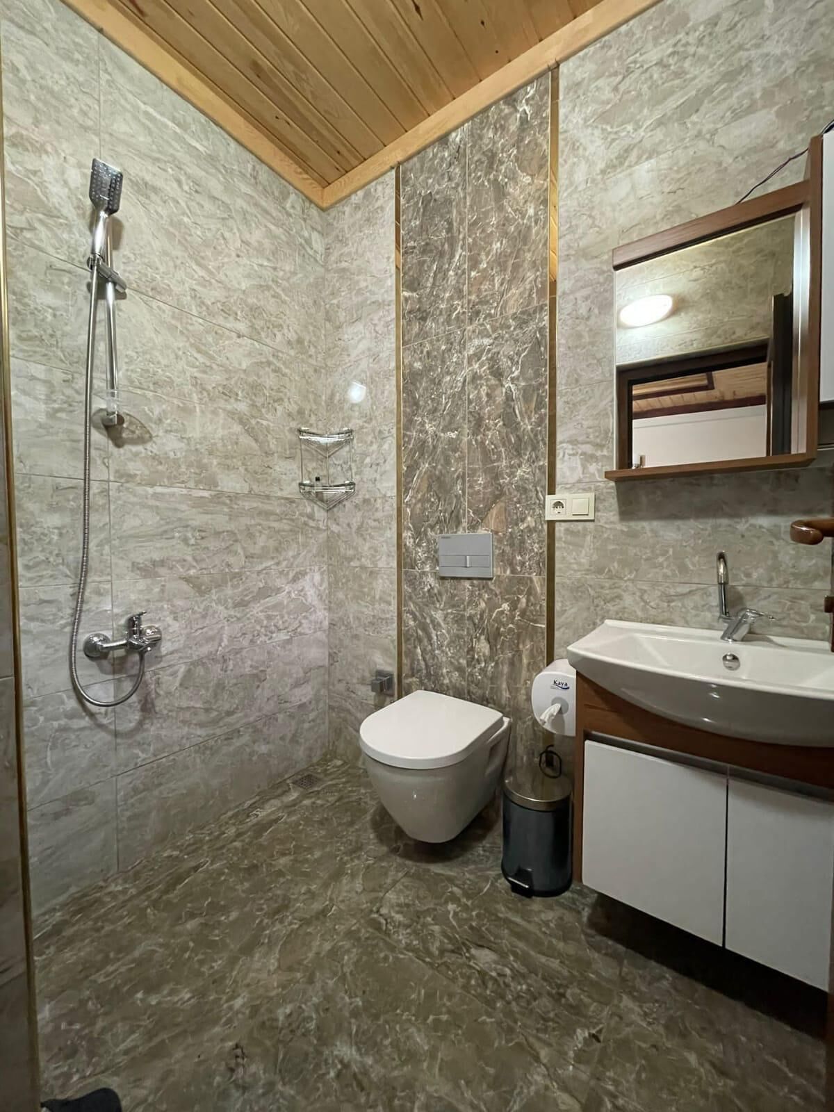 经济公寓式客房, 山景 | 浴室 | 淋浴设施、免费洗浴用品、吹风机、拖鞋