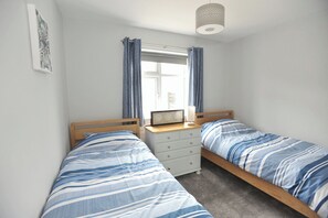 3 bedrooms, iron/ironing board, travel cot, WiFi
