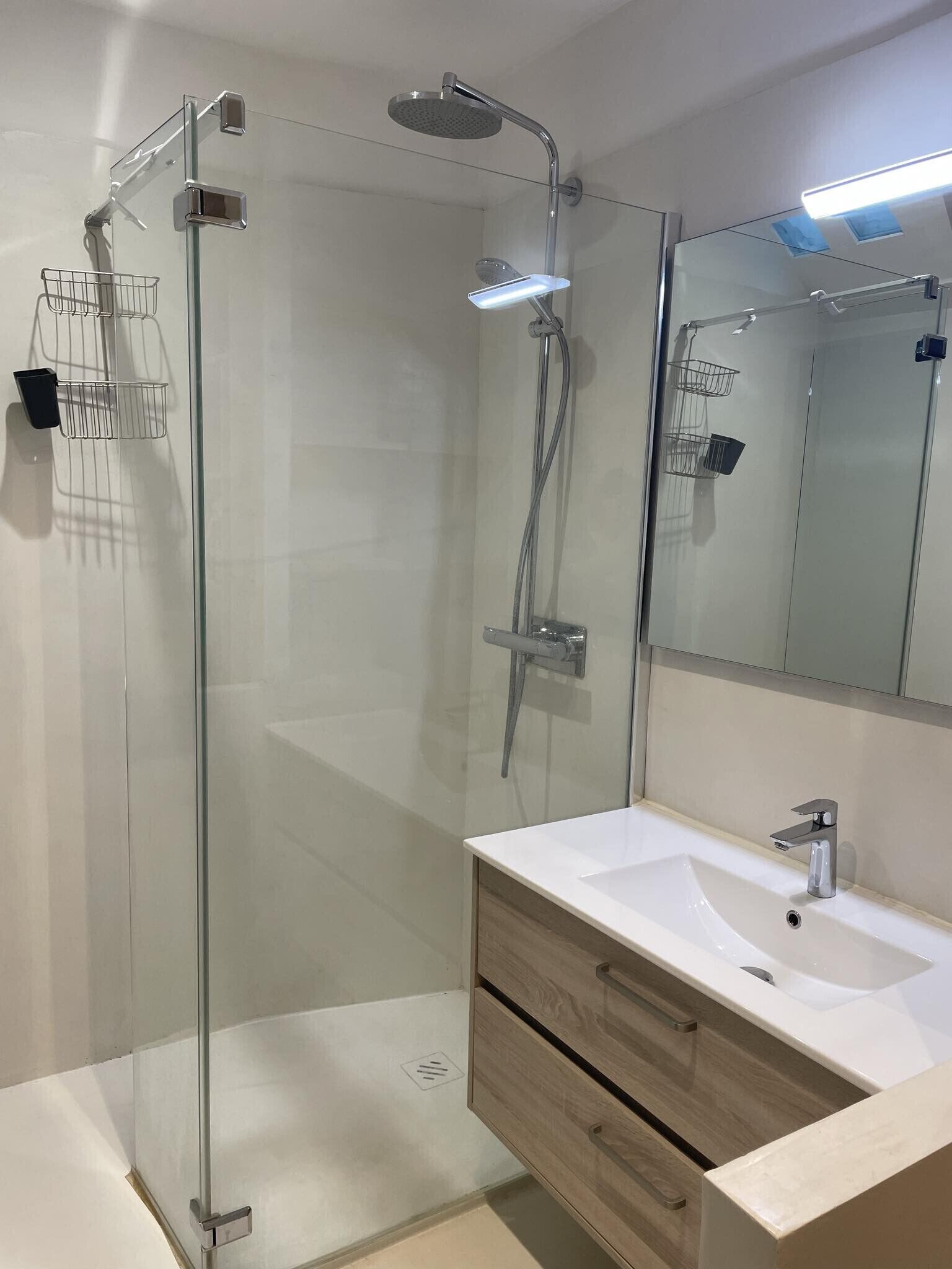 Shower, hair dryer