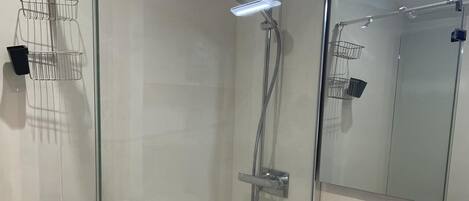 Shower, hair dryer
