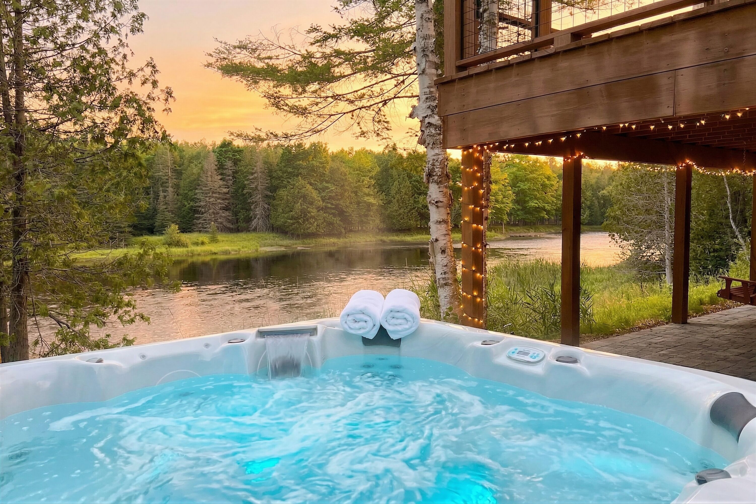 Tina de hidromasaje al aire libre