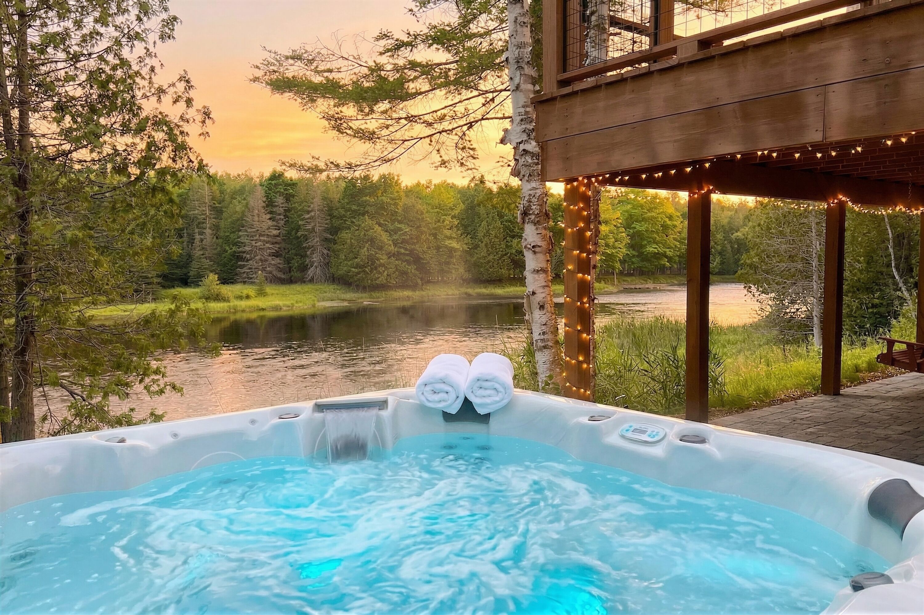 Tina de hidromasaje al aire libre