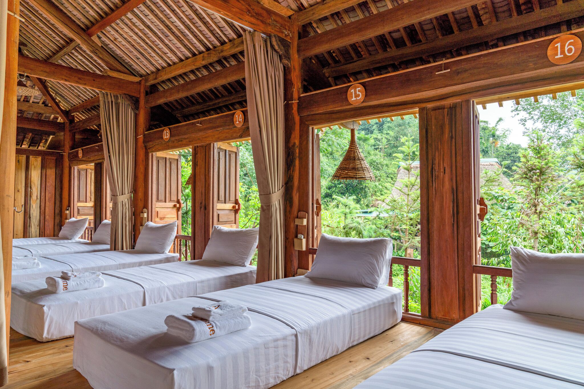 Blackout curtains, free WiFi, bed sheets