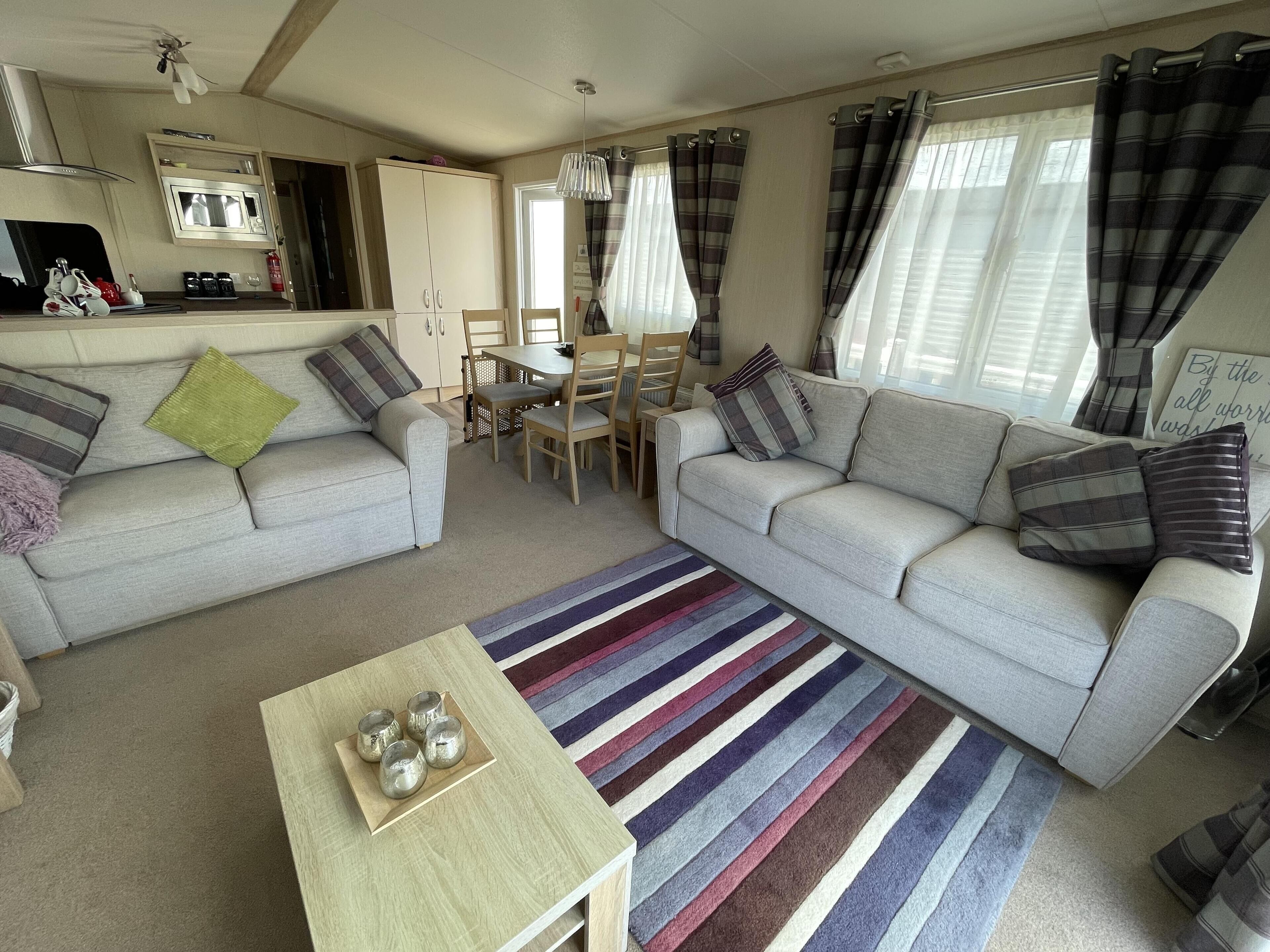 Cabin | Living area | TV, fireplace