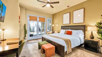 1 bedroom, desk, iron/ironing board, WiFi