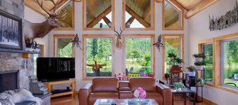 House on the river with an amazing view of the Cabinet Mountains! 