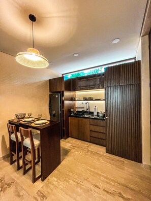 Lägenhet Signature - 1 sovrum - privat pool | Eget kök | Spishäll, kaffe- och tebryggare, grytor/köksredskap och matbord