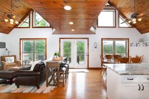 Interior - Glass-Front Smoky Mtn Cabin | Hot Tub, Decks & Home Theater (Townsend)