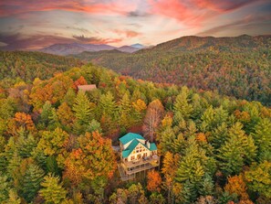 Exterior - Glass-Front Smoky Mtn Cabin | Hot Tub, Decks & Home Theater (Townsend)