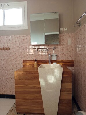 Secador de cabelo, toalhas de banho, papel higiênico