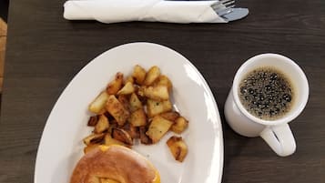 Daily cooked-to-order breakfast for a fee