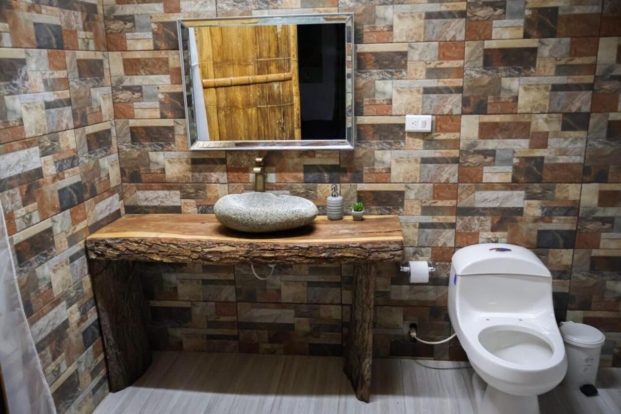 Shower, towels, soap, shampoo