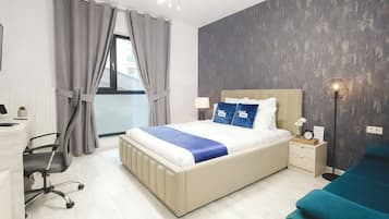 Signature Studio | Individually decorated, individually furnished, blackout curtains