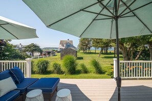 Terrace/patio - Immaculate Waterfront Beach House by RedAwning (West Yarmouth)