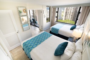 1 室のベッドルーム、アイロ ン / アイロン台、WiFi、ベッドシーツ