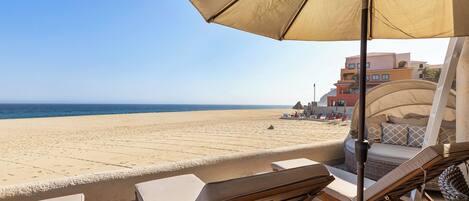 Luxury Apartment, Beach View | Terrace/patio