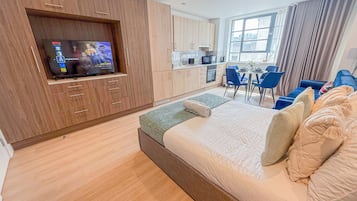 1 makuuhuone, silitysrauta/-lauta, Wi-Fi, vuodevaatteet