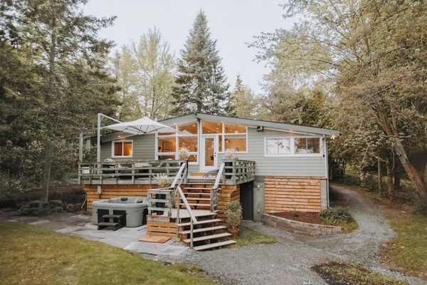 Our humble family cottage, designed by "the girls", built by "the boys"