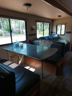 Interior - Cozy 2-bedroom RV with Private Sandy Beach on the Sturgeon Bay! (Saint Andrew’s parish)