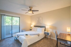 2 bedrooms, iron/ironing board, WiFi, bed sheets