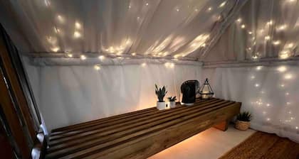Magical Midsummer Night Glamping Loft w Bikes
