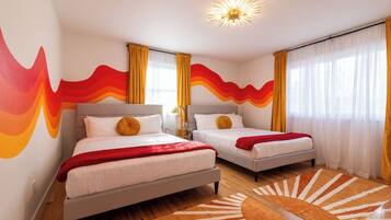 4 habitaciones, tabla de planchar con plancha, wifi y ropa de cama