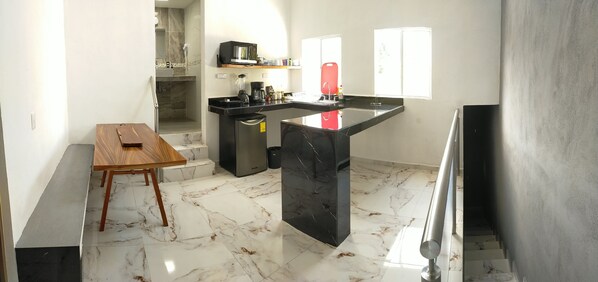 Family Loft, Multiple Beds, Kitchenette, City View | Private kitchen