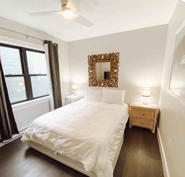 1 間臥室、高級寢具、免費無線上網、床單