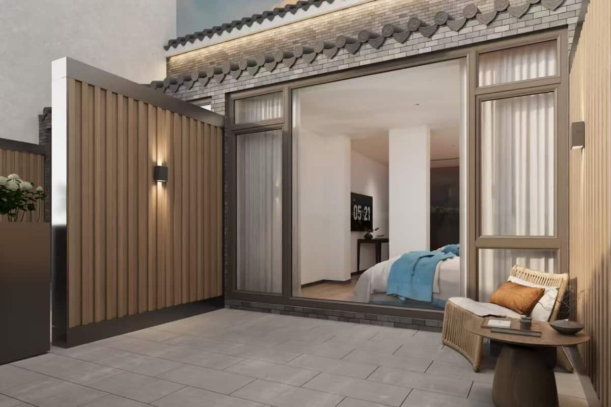 Panorama vierpersoonskamer, meerdere bedden | Luxe beddengoed, een bureau, verduisterende gordijnen