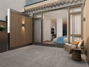 Panoramic Quadruple Room, Berbilang Katil | Peralatan tempat tidur premium, busa memori, meja 