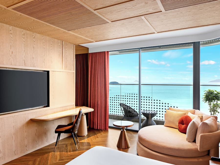 Camera Junior, 1 letto king, vista mare | Vista balcone