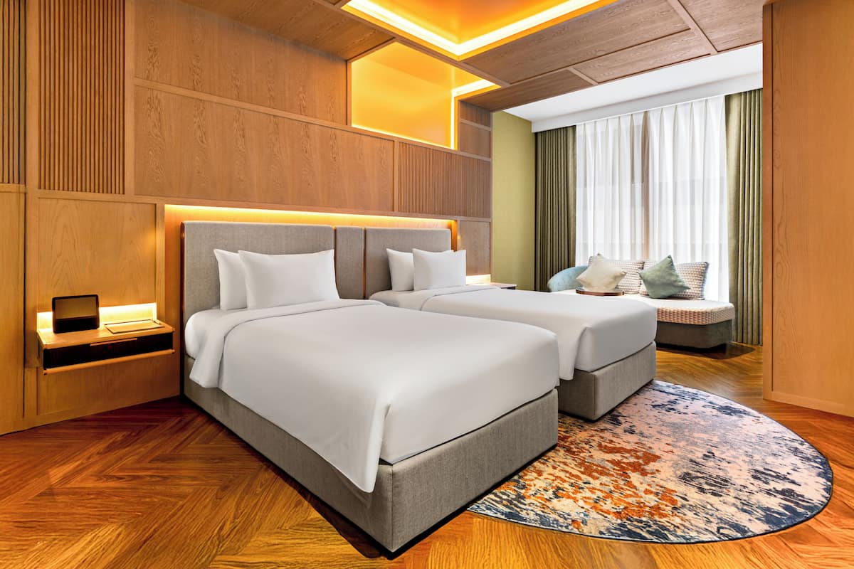 Chambre Supérieure, 2 lits une place, vue ville | Literie de qualité supérieure, minibar, coffres-forts dans les chambres