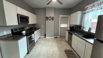 Microwave, oven, stovetop, dishwasher