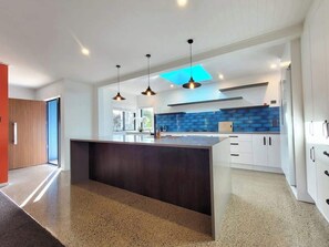 Fridge, oven, stovetop, dishwasher