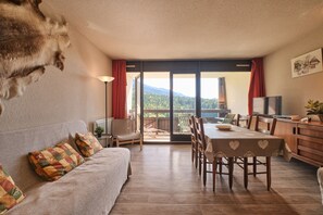 Televisión, reproductor de DVD, mesa de ping pong, estéreo