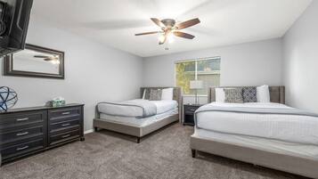 4 bedrooms, iron/ironing board, travel crib, WiFi