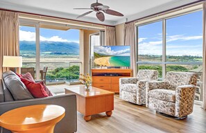 TV, DVD player, stereo - Maui Resort Rentals: Honua Kai Hokulani 822 – Expansive 2BR Corner Suite w/ Gorgeous Mountain Views! (Lahaina)